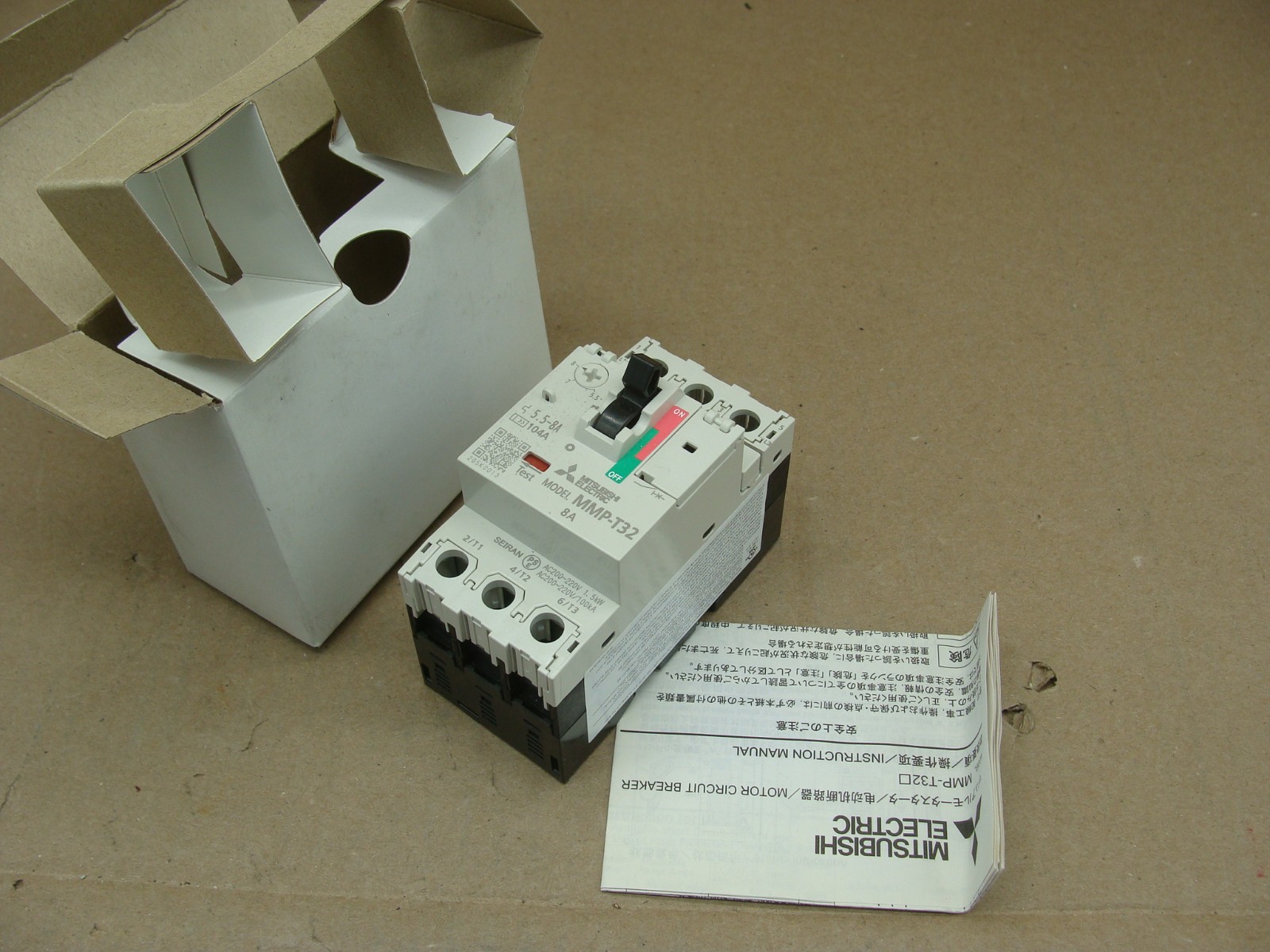 MITSUBISHI MOTOR CIRCUIT BREAKER MMP-T32 8.0A 3P 200-690VAC ADJUSTABLE OVERLOAD