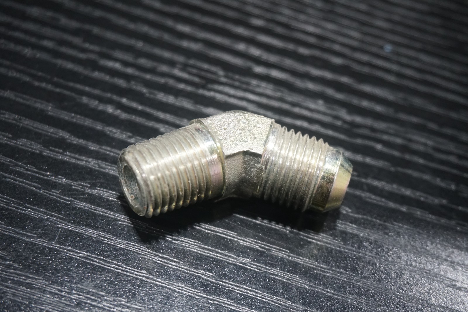 AQP 2023-4-6S 1/4 MNPT X 3/8 MJIC, 45° ELBOW, ZINC PLATED STL, Free Ship, 5 PCS