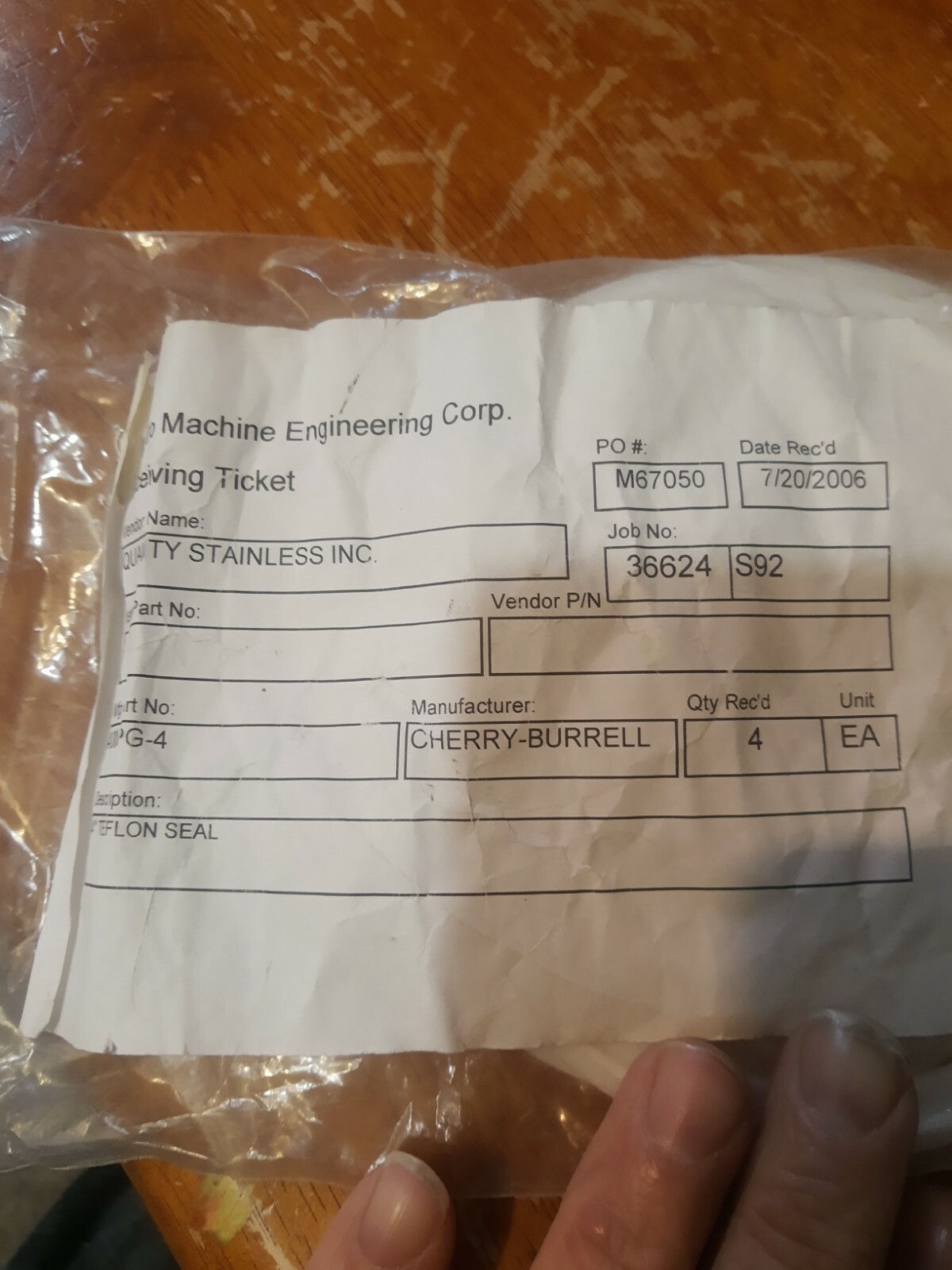 NEW LOT of 5 Cherry Burrell 4″ Teflon white Seals for Pump # 40MPG-4