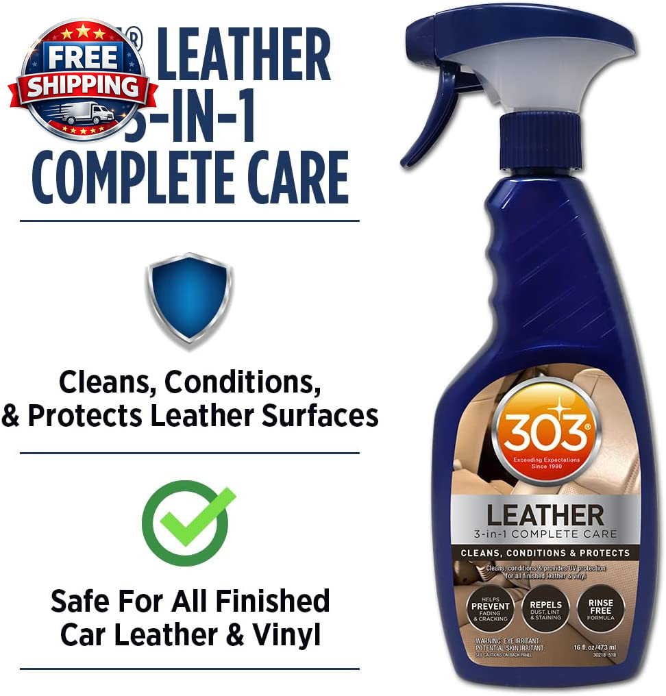 Leather 3-In-1 Complete Care – Cleans, Conditions, & Protects – Helps Prevent Fa