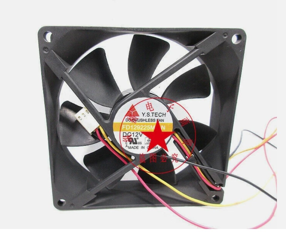 1PC Y.S.TECH FD129225MB-N 12V 0.16A 9225 9CM three-wire cooling fan