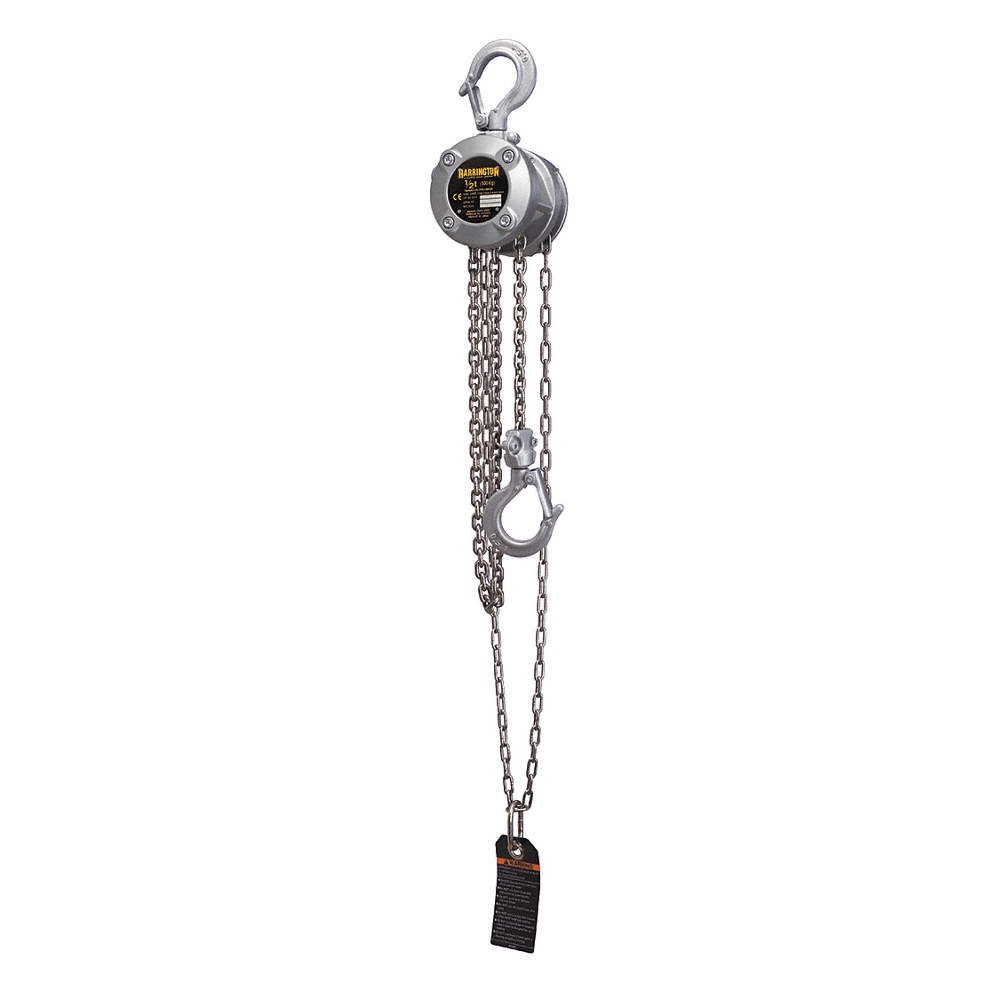 HARRINGTON CX005-20 Mini Chain Hoist,1000 lb.,20 ft. Lift 49CY88