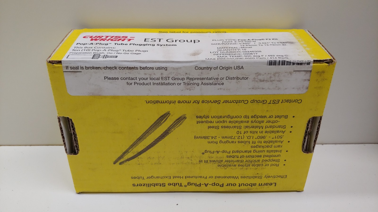 SEALED NEW IN BOX! CURTIS WRIGHT (10) POP-A-PLUG P2 KIT TUBE PLUGS P2-520-M