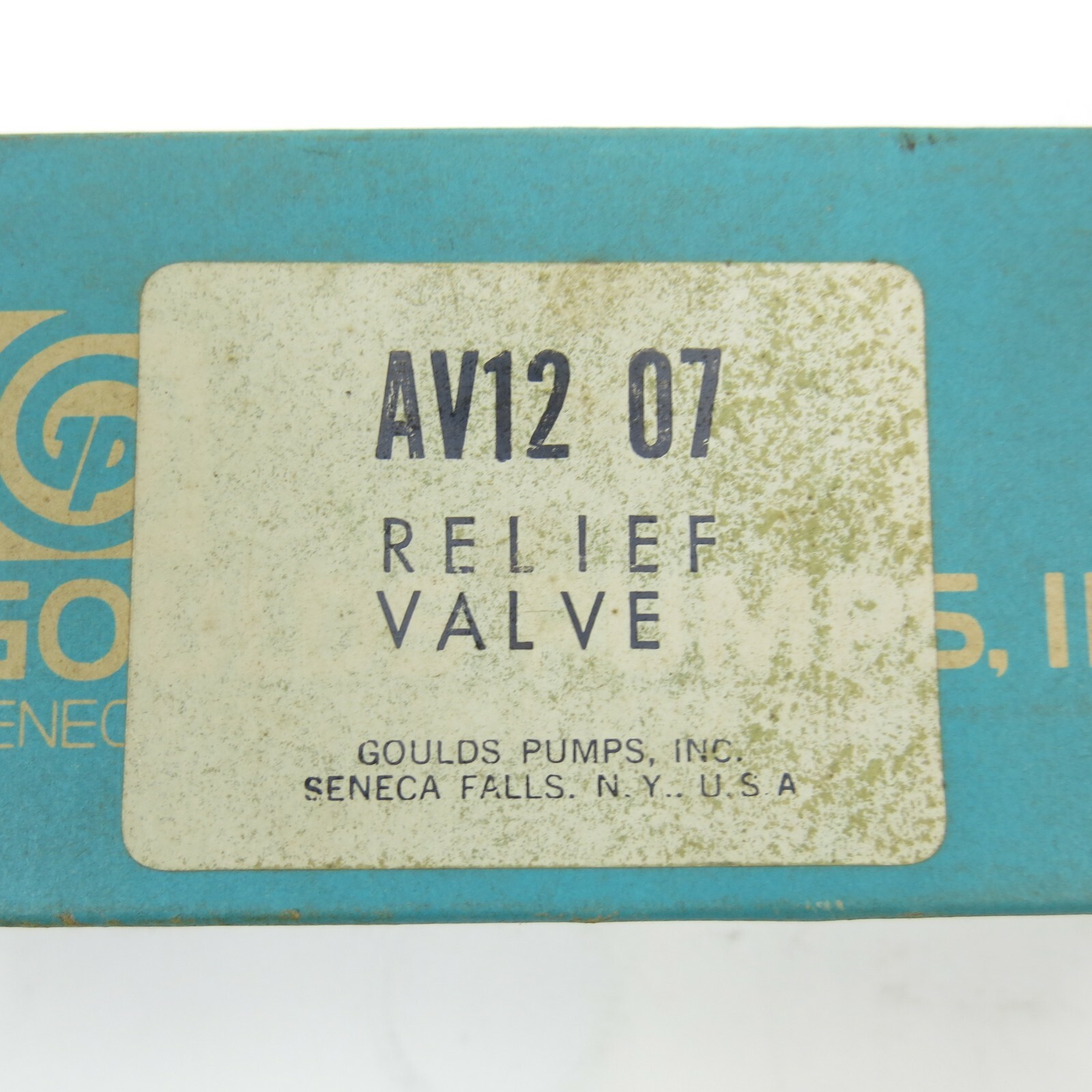 Gould Pumps AU12-07 Relief Valve New Old Stock Solid Bronze 3/4″