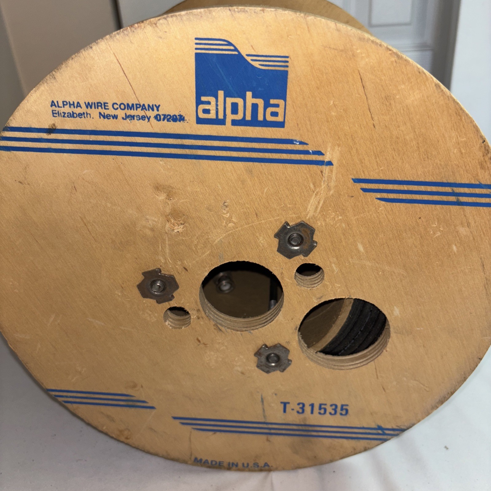 ALPHA WIRE Wiring Material Black 9058 Coax RG 58 Cable Partial Spool 20 AWG