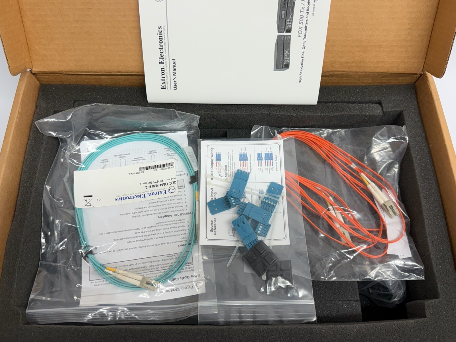 Extron Electronics Fox 500 Tx/Rx MM Fiber Optic Transmitter & Receiver NIB