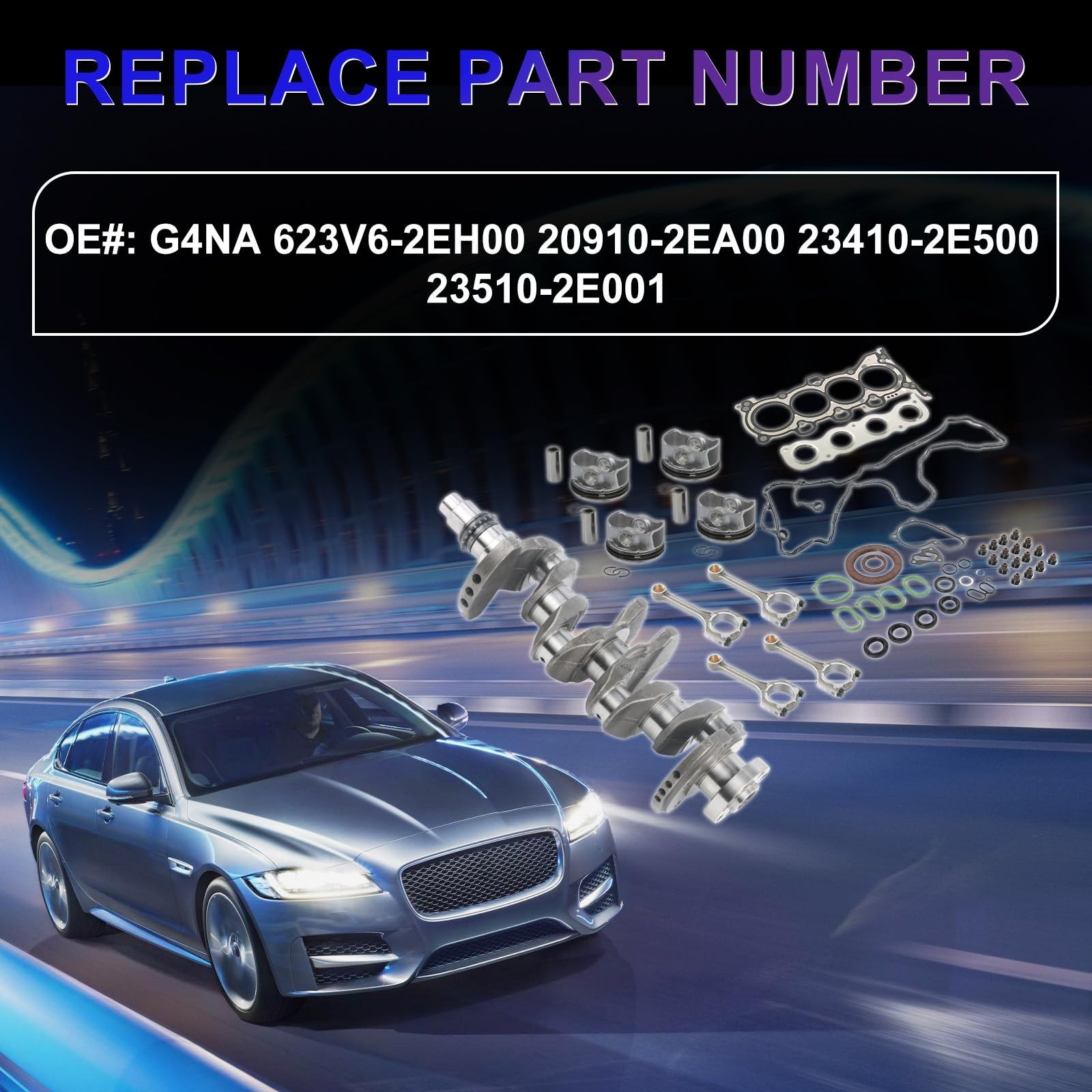 G4NA 2.0L Engine Rebuild Kit Fits for Hyundai Elantra 14-16/ Elantra GT 14-19…