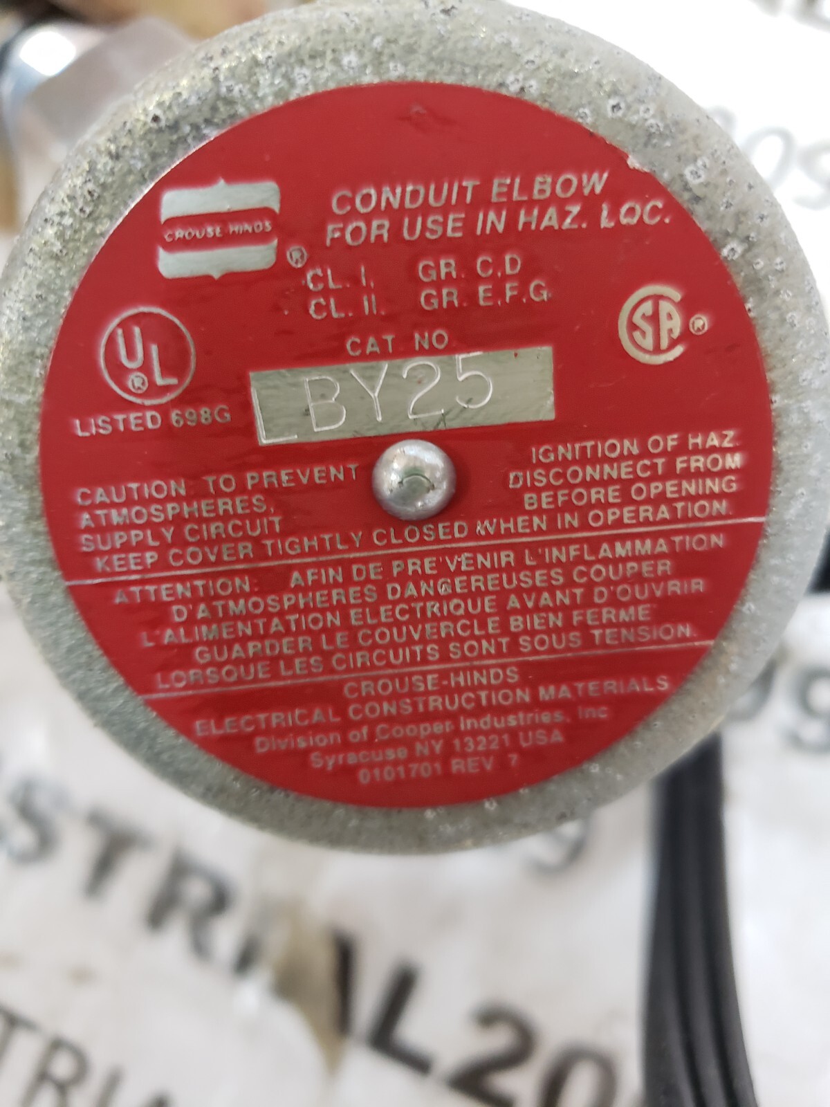 CROUSE -HINDS LBY2.5 CONDUIT ELBOW