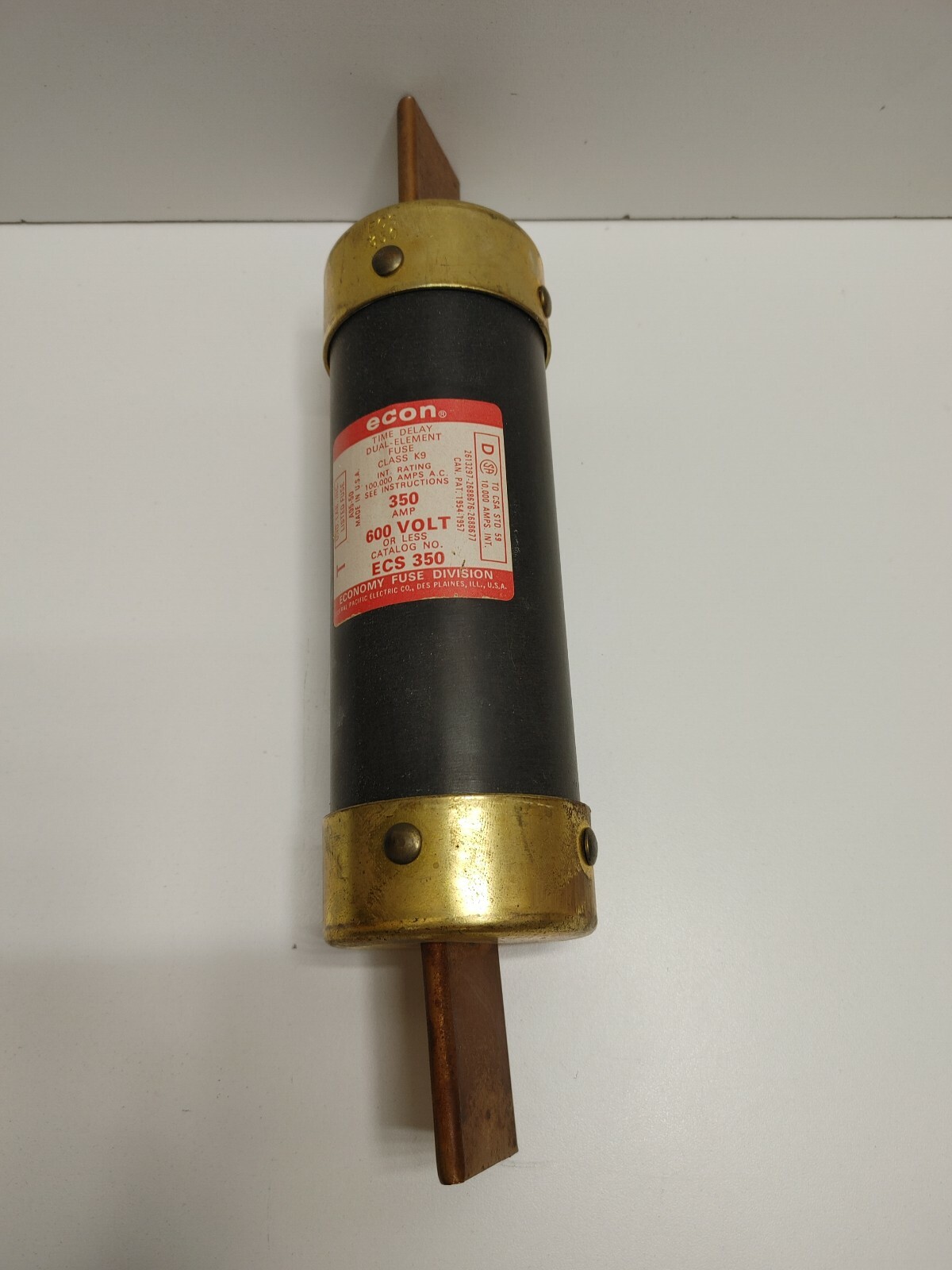 NEW OLD STOCK! ECONOMY ECON 350A 600V K9 FUSE ECS350