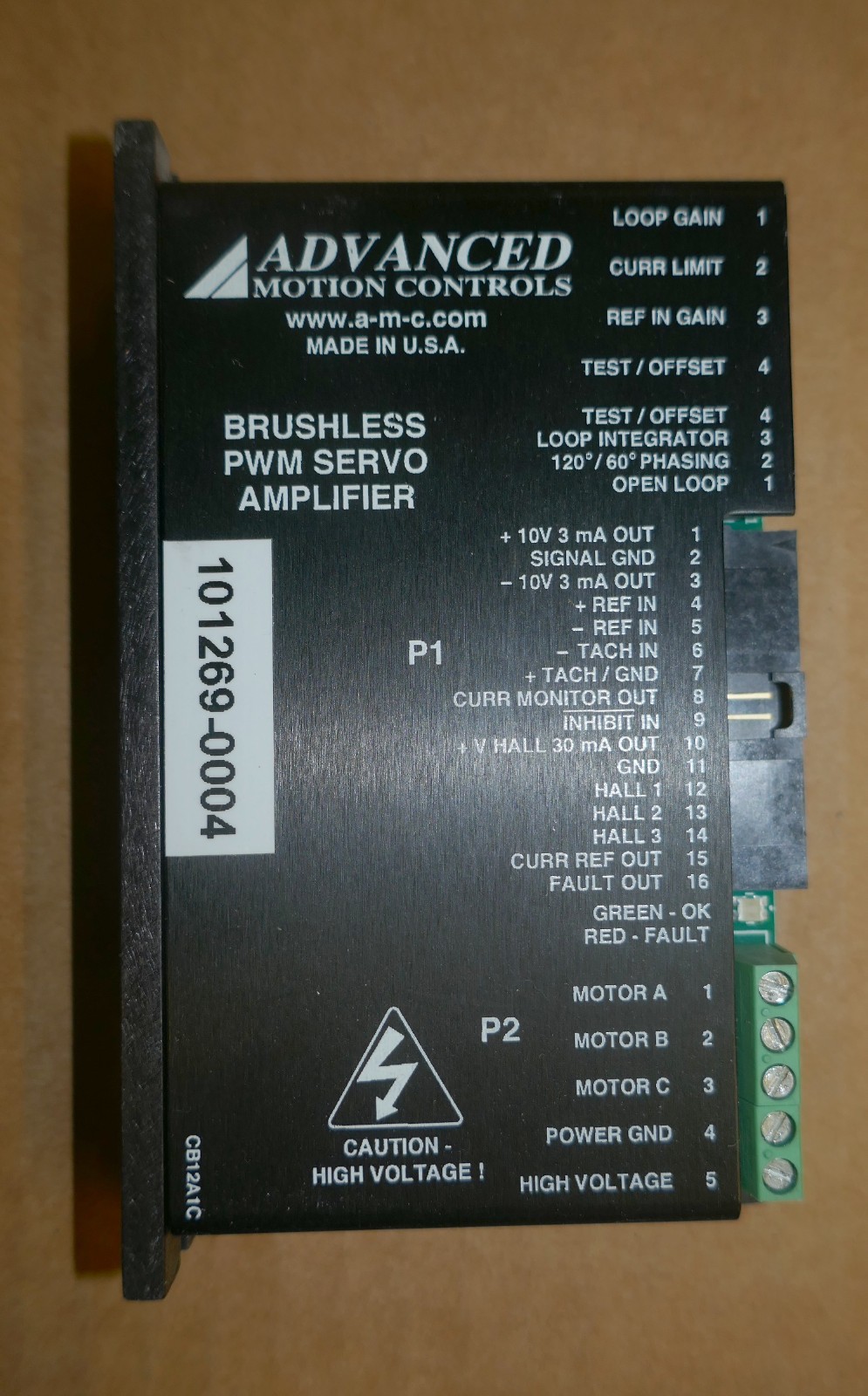 Advanced Motion Controls CB12A1C Brushless PWM Servo Amplifier