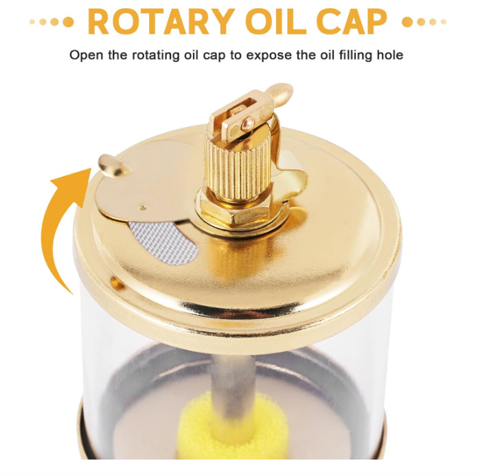 YUCHENGTECH 1/4″ Sight Gravity Drip Feed Oiler Thread Needle Valve Type Oil Cup