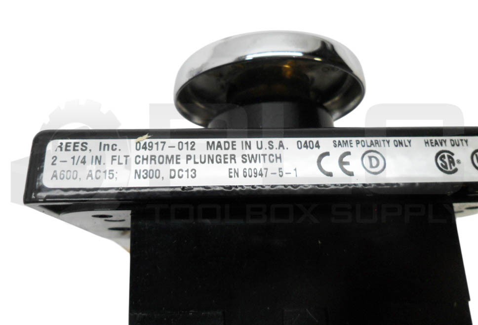NEW REES 04917-012 PUSH BUTTON 2.25″ FLAT CHROME PLUNGER *READ*