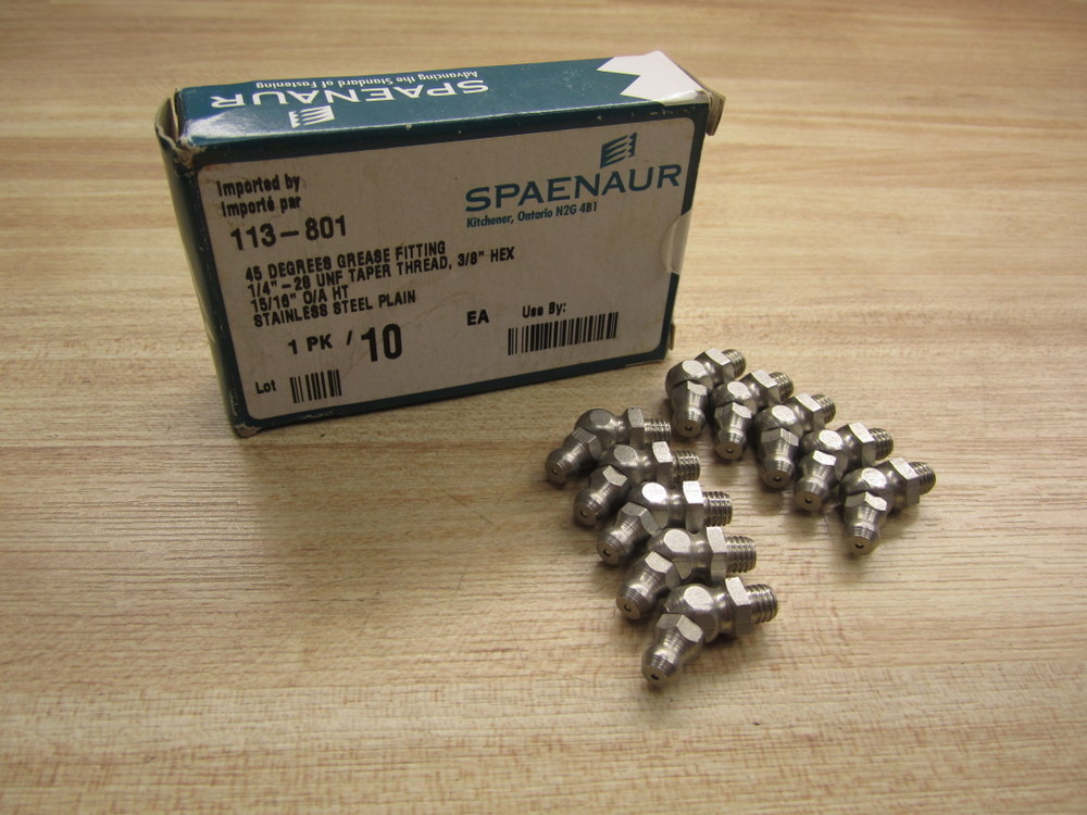 Spaenaur 113-801 Grease Fitting (Pack of 10)