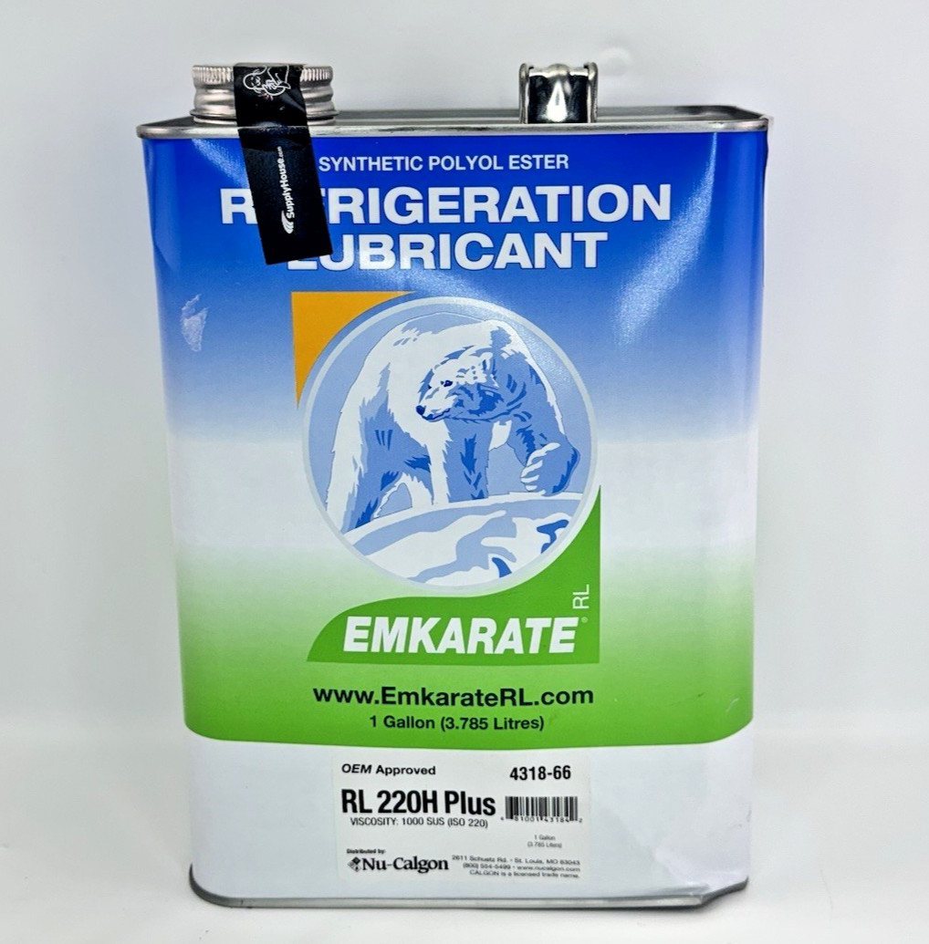 Nu-Calgon 4318-66 Emkarate RL220H+ Refrigeration Oil 1 Gallon OEM Replacement