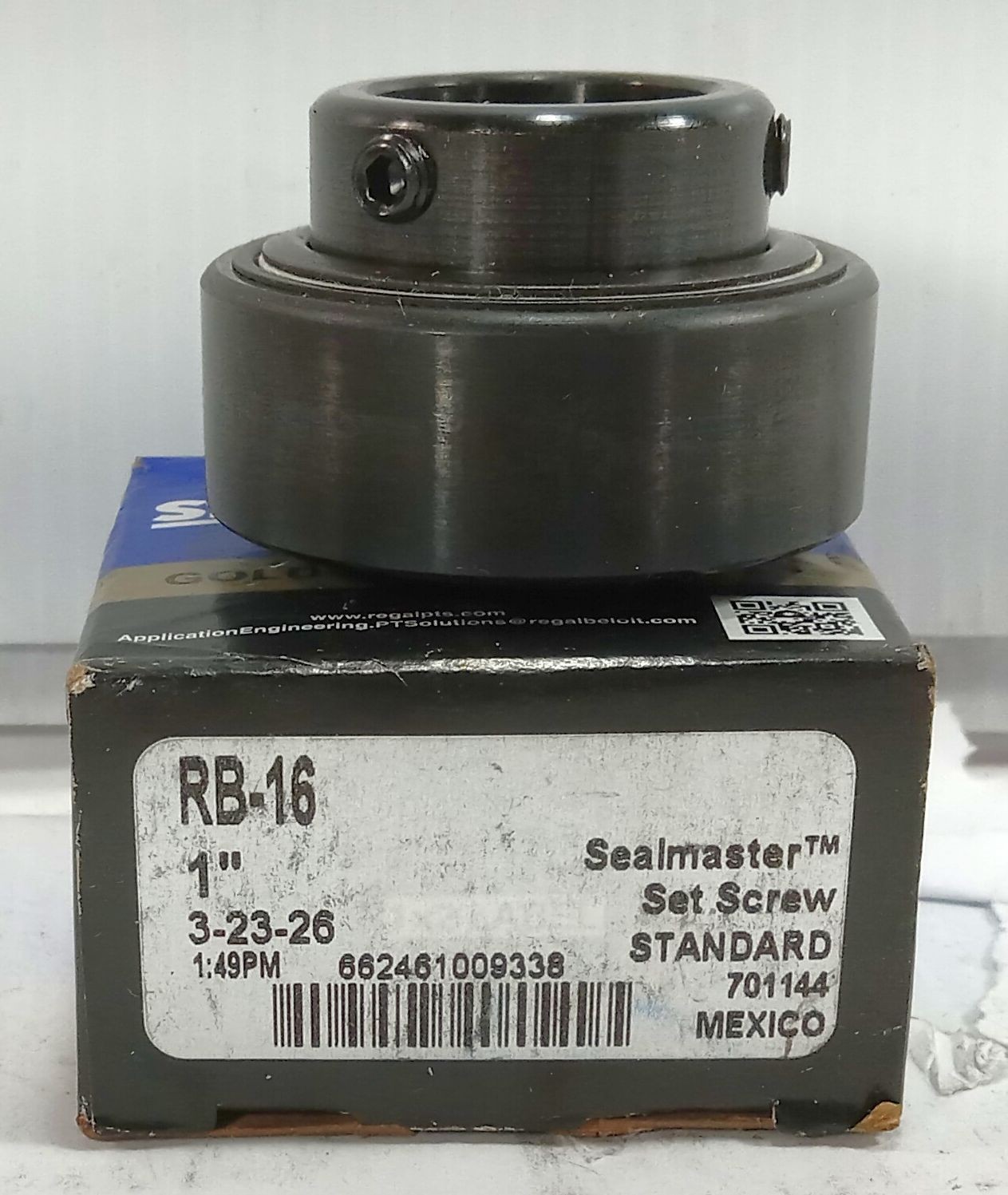 1 NEW SEALMASTER RB-16 1” BORE MOUNTED BALL BEARING INSERT NIB ***MAKE OFFER***