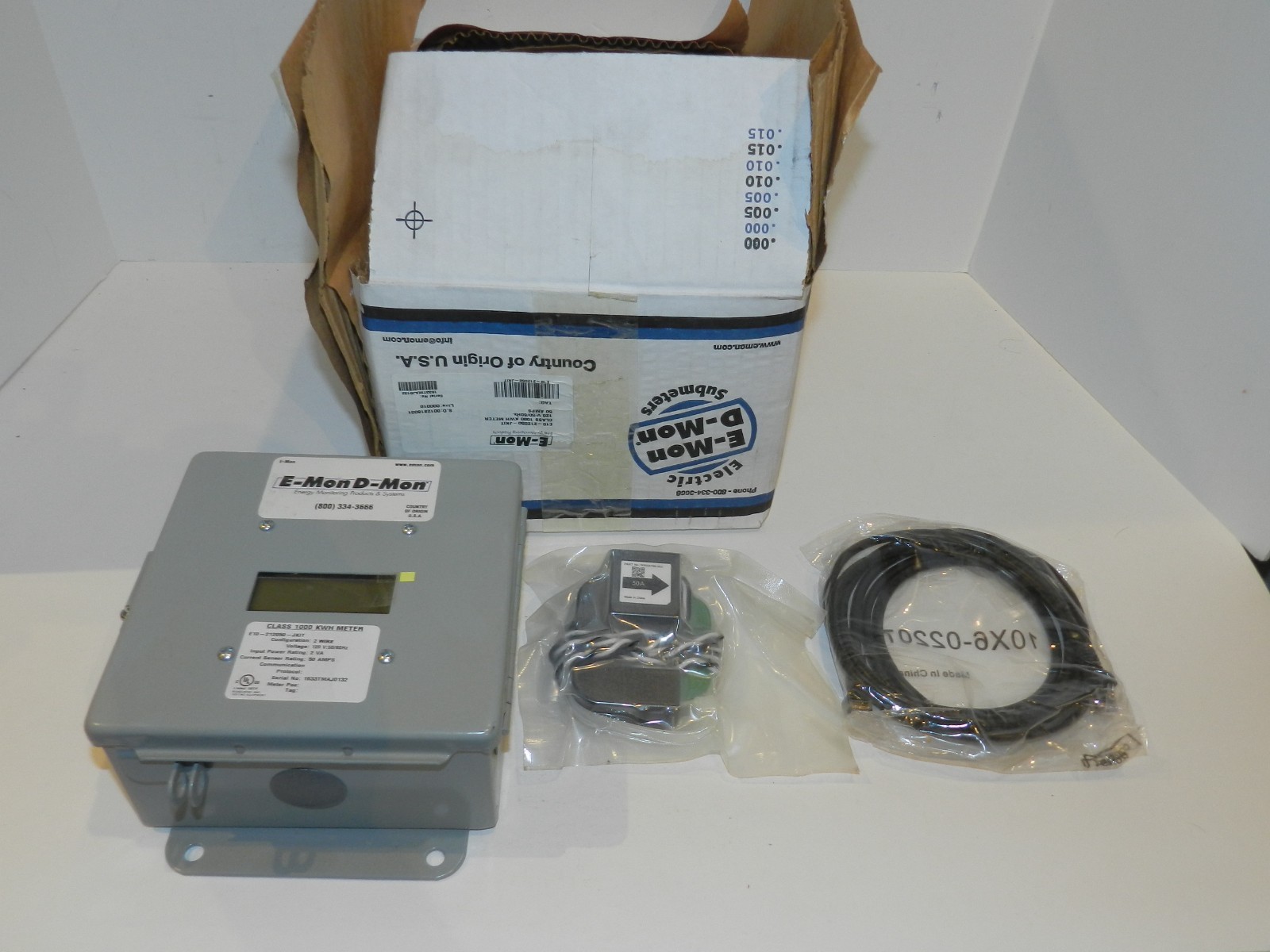 E10-212050-JKIT E-Mon D-Mon Submeter, Class 1000 KWH Meter, 120V 50/60Hz 50A NEW