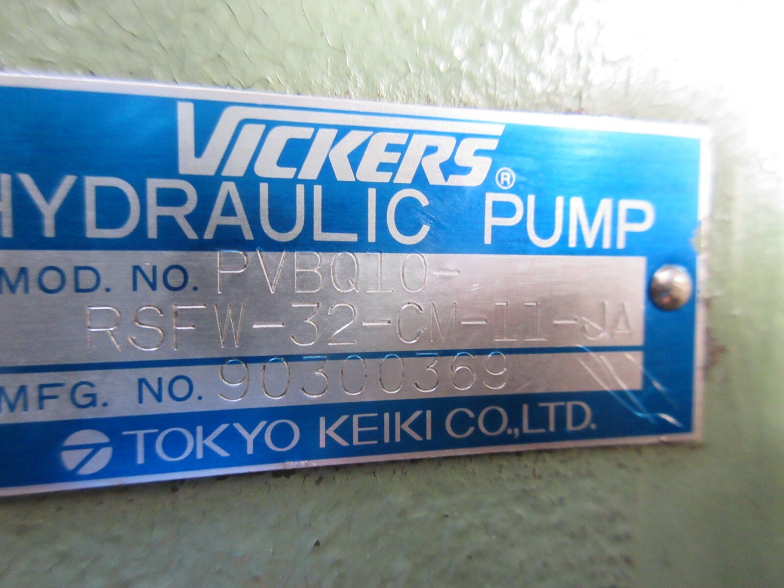 TOKYO KEIKI HYDRAULIC OIL PUMP PVBQ10-RSFW-32-CM-11-JA OKUMA MC4
