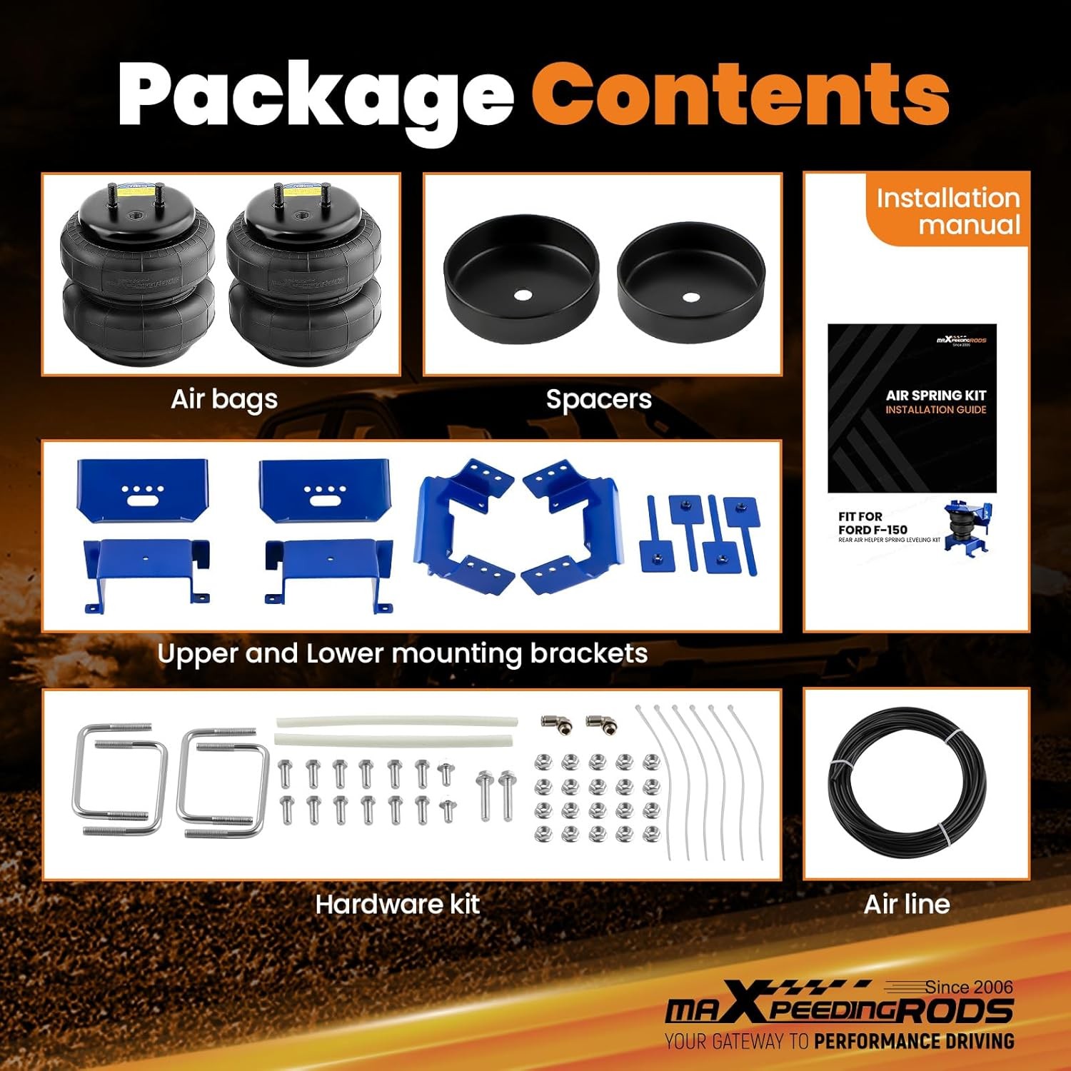maXpeedingrods 5000 lbs Air Suspension Bags Ford F-150