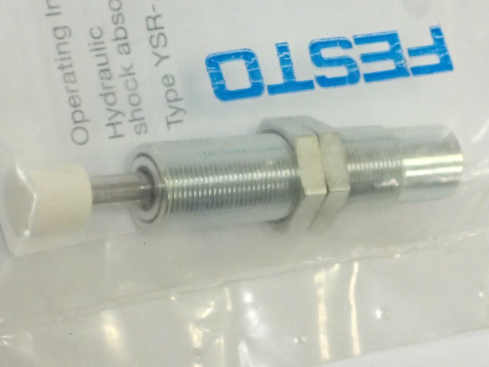 FESTO YSR-12-12C SHOCK ABSORBER 12mm STROKE 12mm BORE, SELF ADJUSTING, NOS!