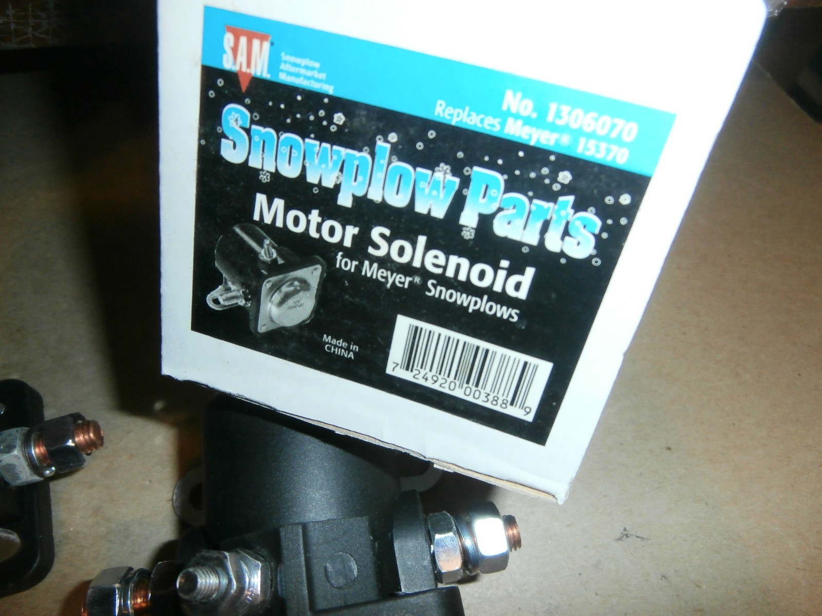 2 (two) SAM 1306070 Snowplow Parts Motor Solenoid for Meyer 15370