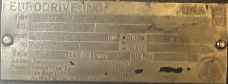 6 Inch Robbins Meyers Moyno Pump Type SSO Approx 10 HP.
