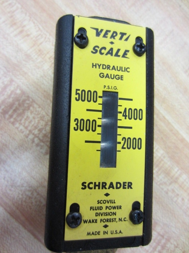 Schrader Bellows 006500010 Upright Hydraulic Gauge