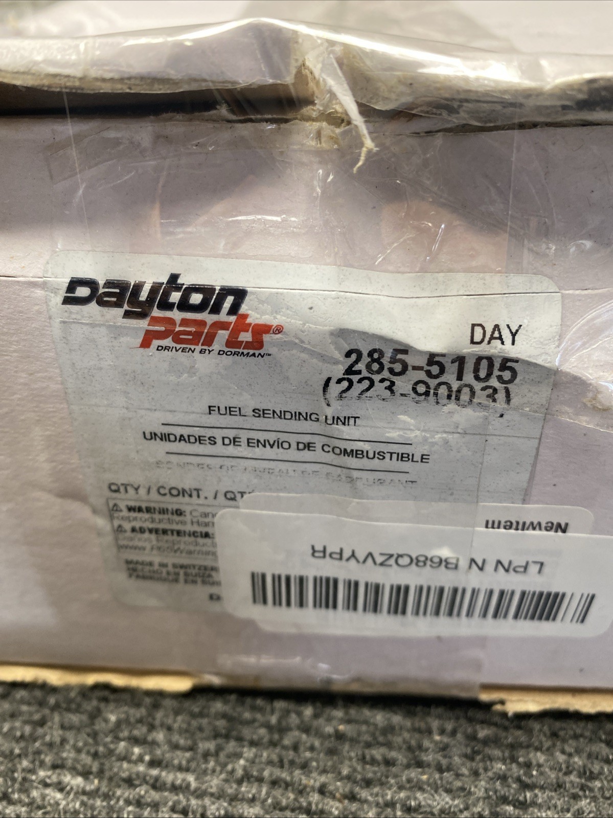 Dayton 285-5105 Fuel Tank Sending Unit, for Select 89-91 IC/85-91 International
