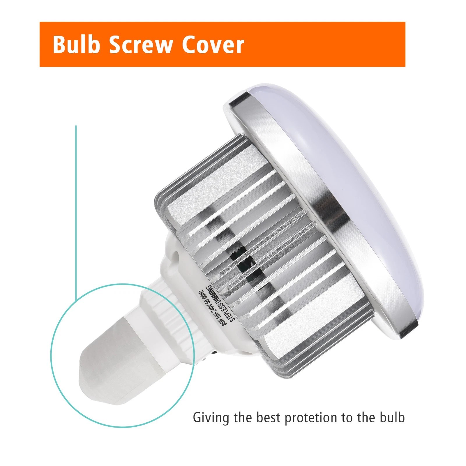 85W LED Light Bulb E27 3200K-5500K Photography Lamp Bulb for Photography