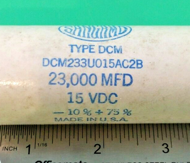 SANGAMO DCM233U015AC2B ELECTROLYTIC CAPACITOR 23K MFD 15VDC -10/+75%