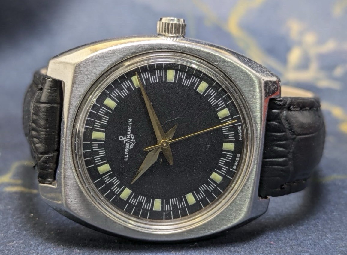 Vintage Ulysse Nardin 17 Jewels Manual Winding Swiss Made Men’s Watch Black Dial