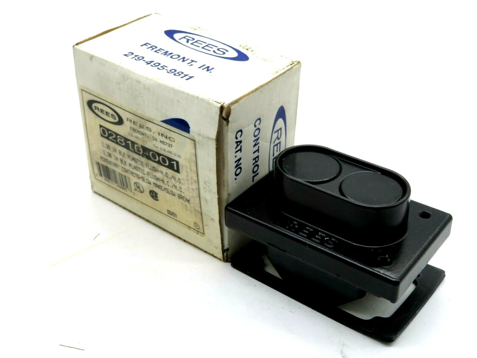 NEW REES 02810001 1 3/8 PLASTIC FLUSH BLK-BLK