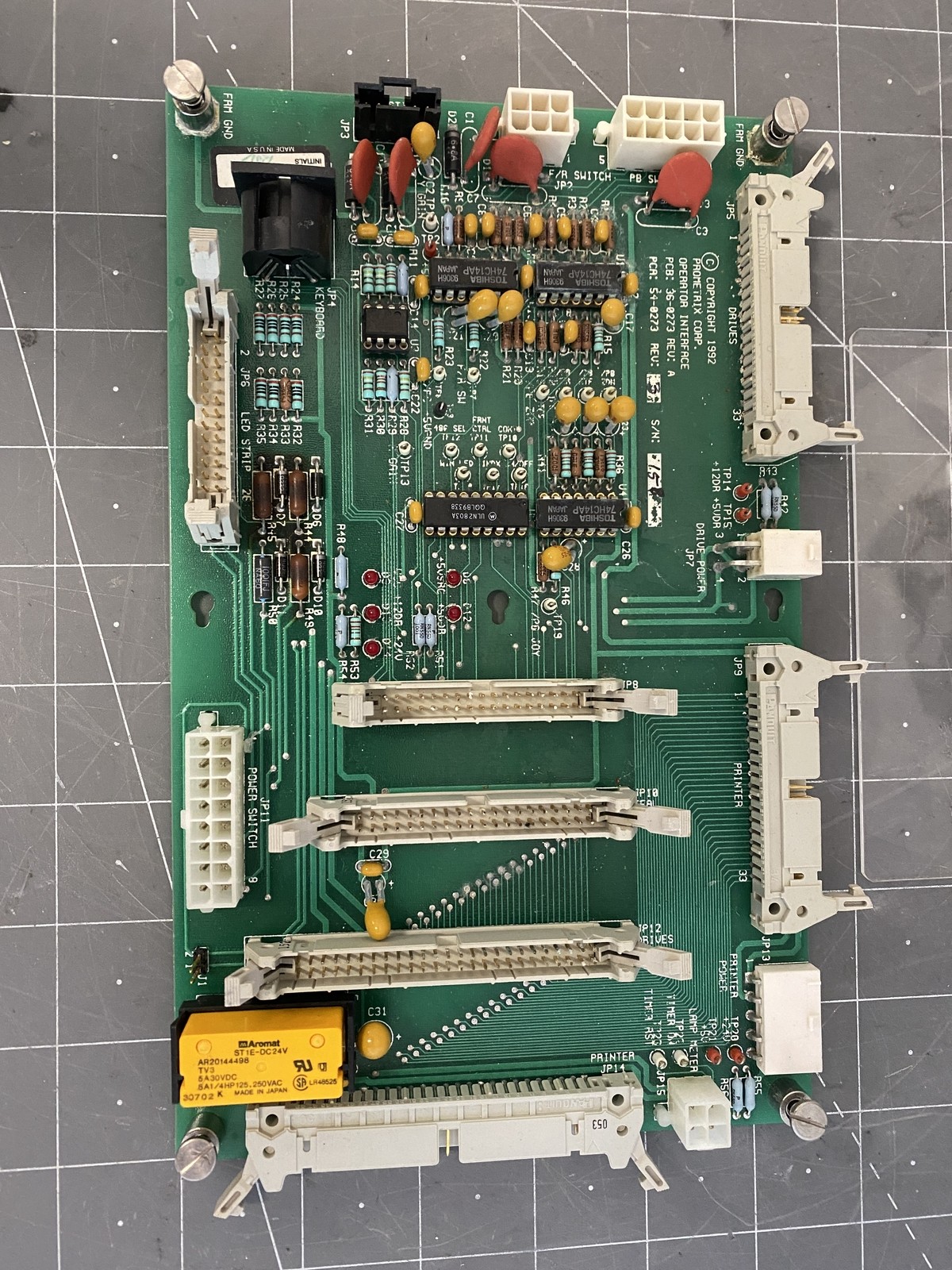 Prometrix Operator Interface PCB PN: 36-0273 REV: A