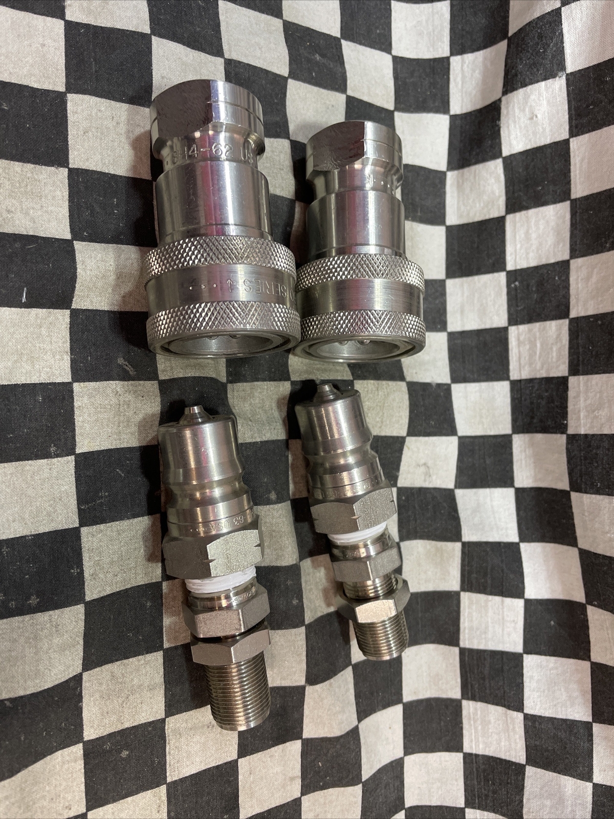 PARKER SS-H4-62Y & SH4-63 LOT OF 2 SET WITH SS-810-11-8 MISSING FERRULE#1639F40