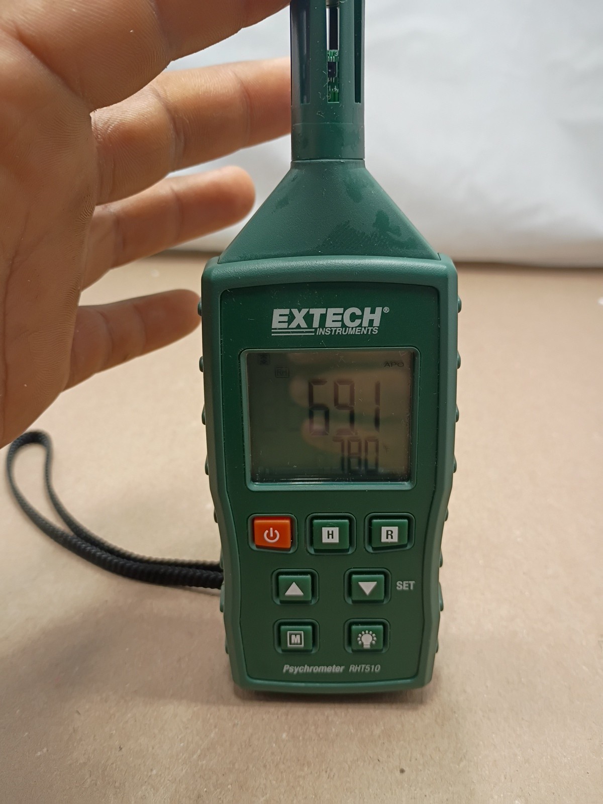 EXTECH RHT510 Hygro Thermometer,Pocket Style 453A52