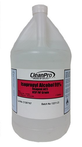 CleanPro® Isopropyl Isopropanol Alcohol (IPA) USP-Grade 99%, Case of 4 Gallons