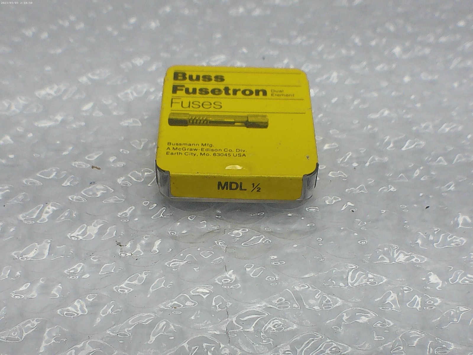 BUSSMANN MDL-1/2 FUSE LOT OF 3 PKG OF 5 NSMP
