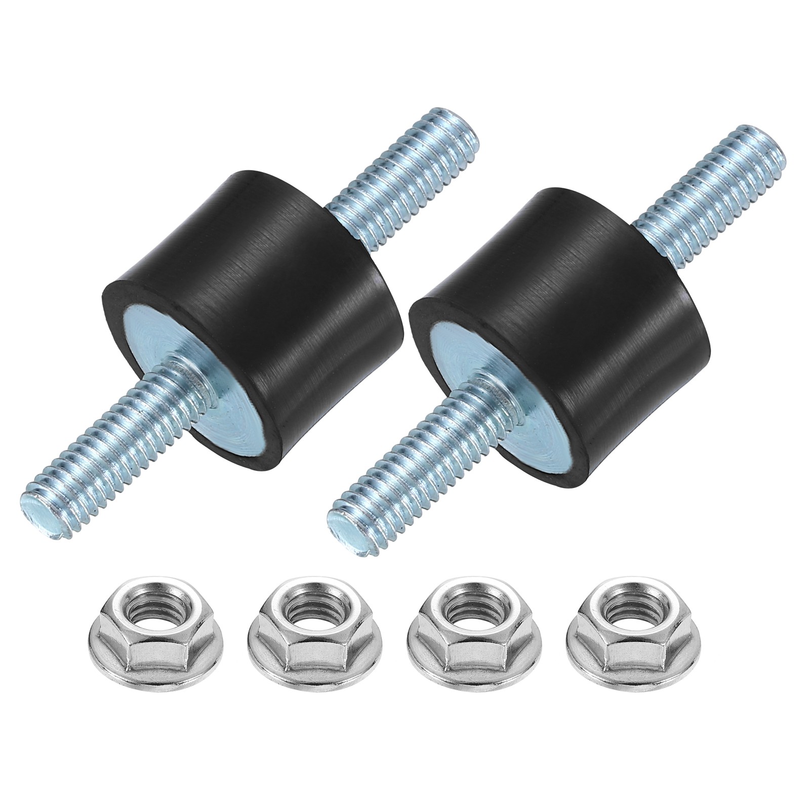 2Pcs, M6x18mm Rubber Mounts 15x20mm Rubber Vibration Isolator w/ Nuts