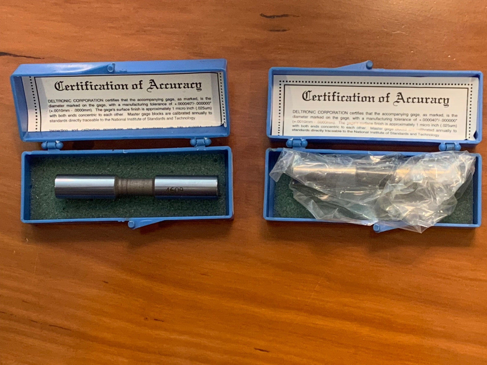 NEW Deltronic – Class X Pin Plug Gage .4609″ Set of 2 pcs *FREE SHIPPING*