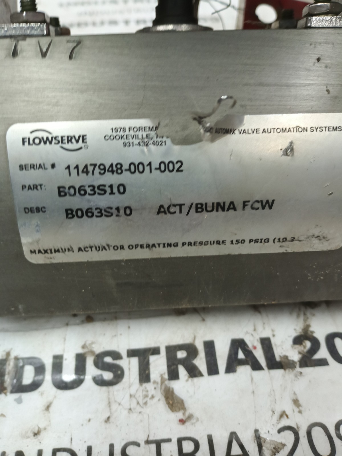 WESTLOCK 765-NBY-1A2M13003V30 FLOWSERVE ACTUATOR B063S10
