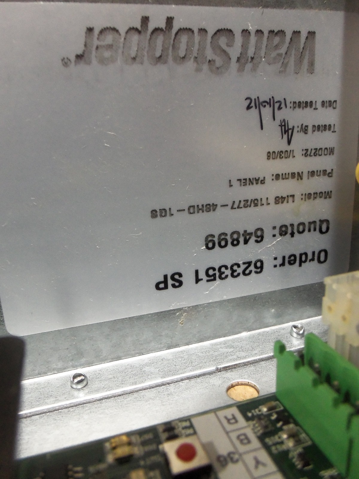 New Wattstopper LI48 115/277-48HD-1GS LI48 Relay Panel Interior