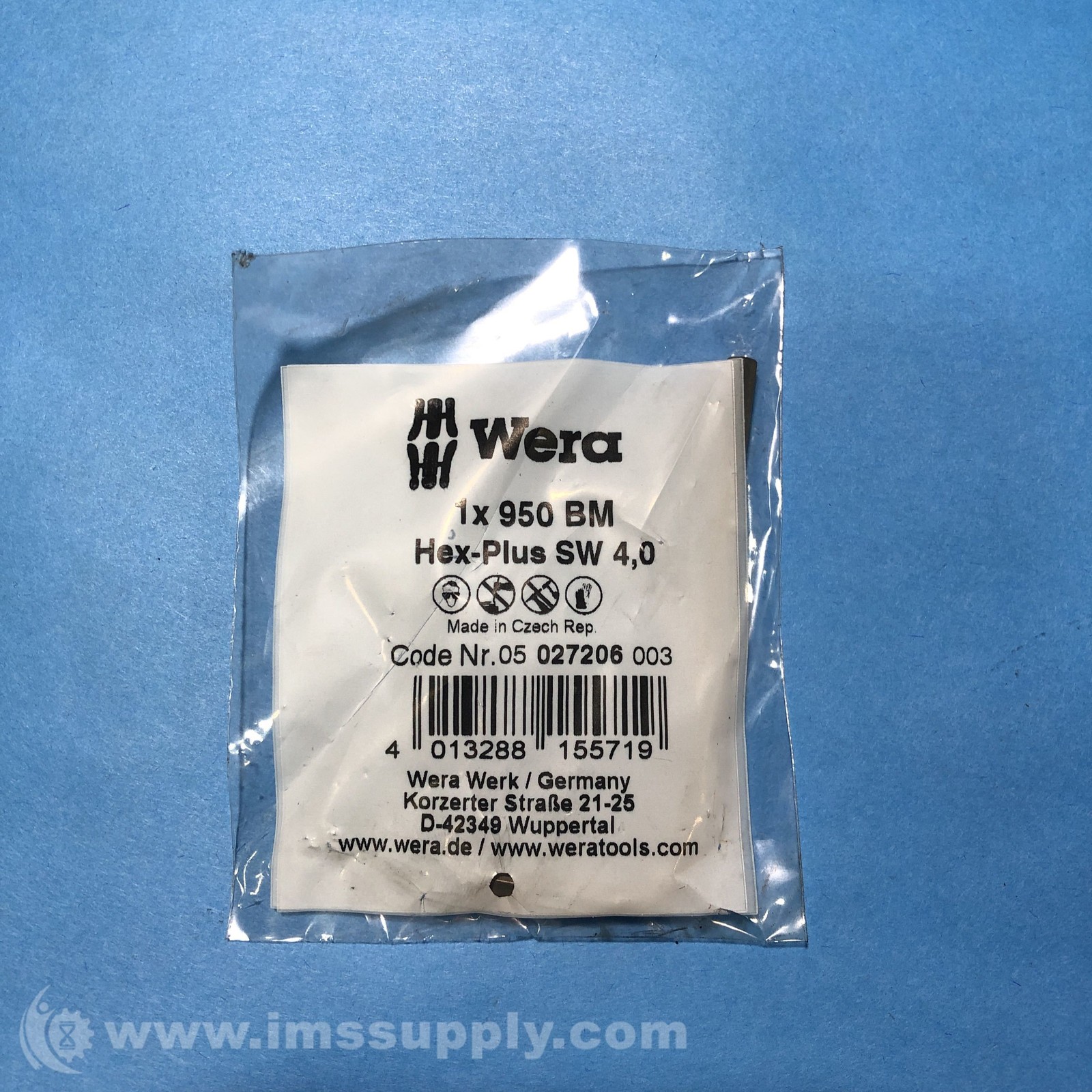 Wera 027206 Hex L-key, 1×950 FNFP