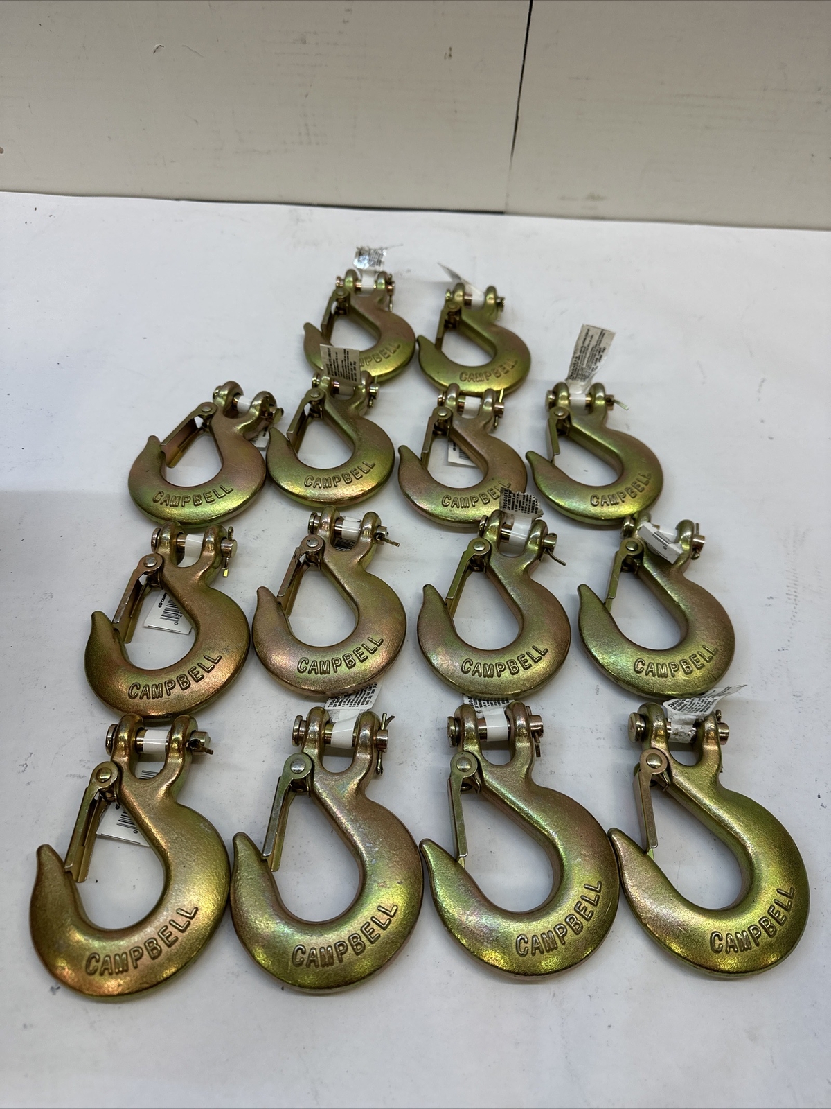 CAMPBELL T9504515 Slip Hook,3/8 in.,6600 lb.,Clevis,Gold PK 14
