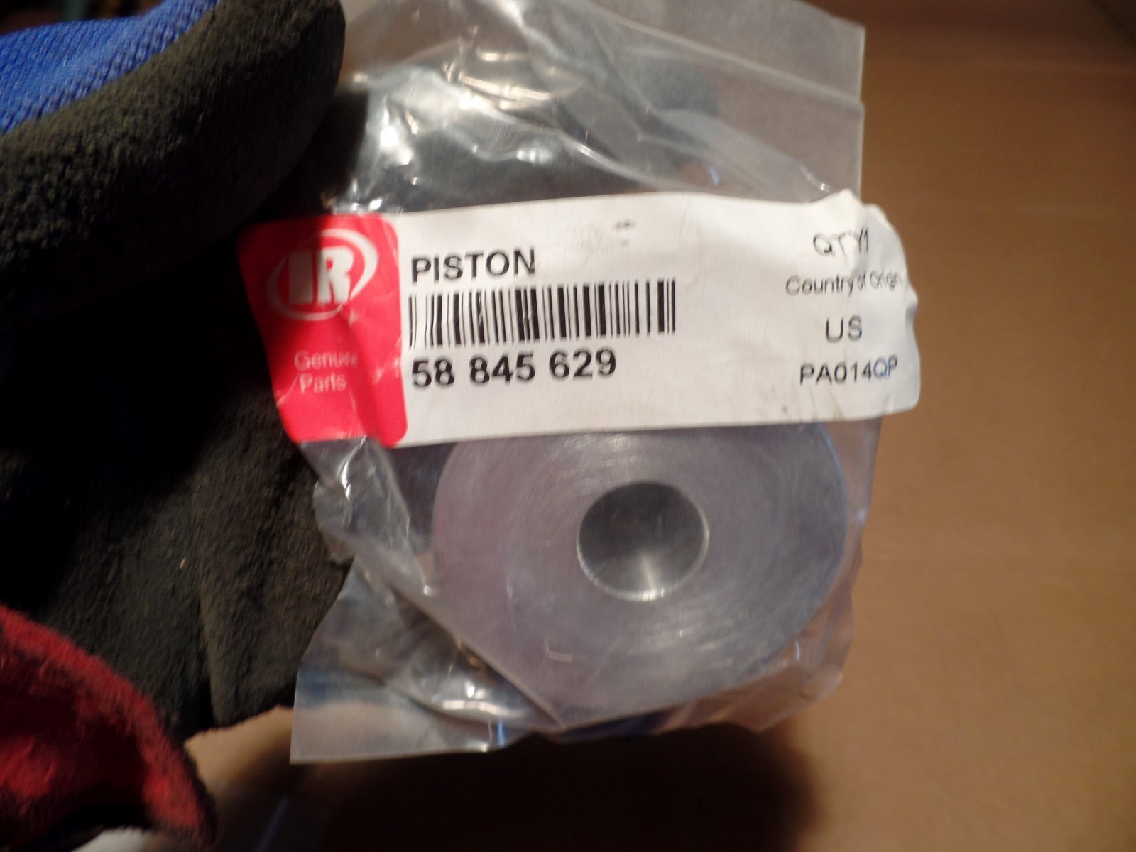 INGERSOLL RAND ALUMINUM PISTON 58 845 629, 58845629, PA014QP, NIB, N.O.S
