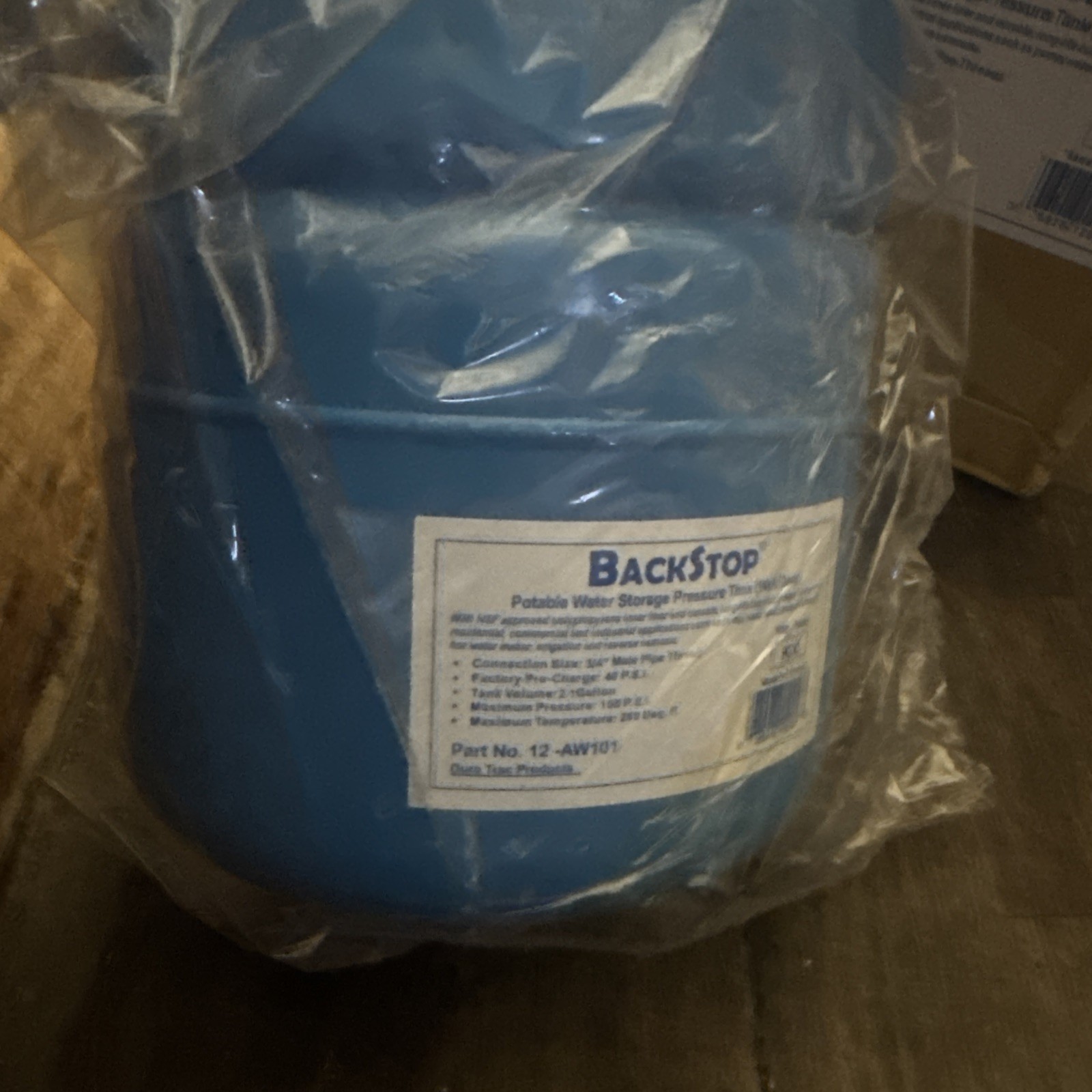 DURATRAC INC 12-AW101 Backstop 2.1 Gallon Potable Expansion Tank