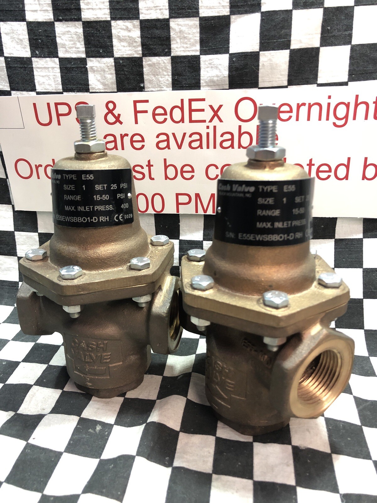 CASH VALVE Pressure Regulator 1″ FNPT, TYPE E55, E55-400, Lot Of 2, SHIPSAMEDAY