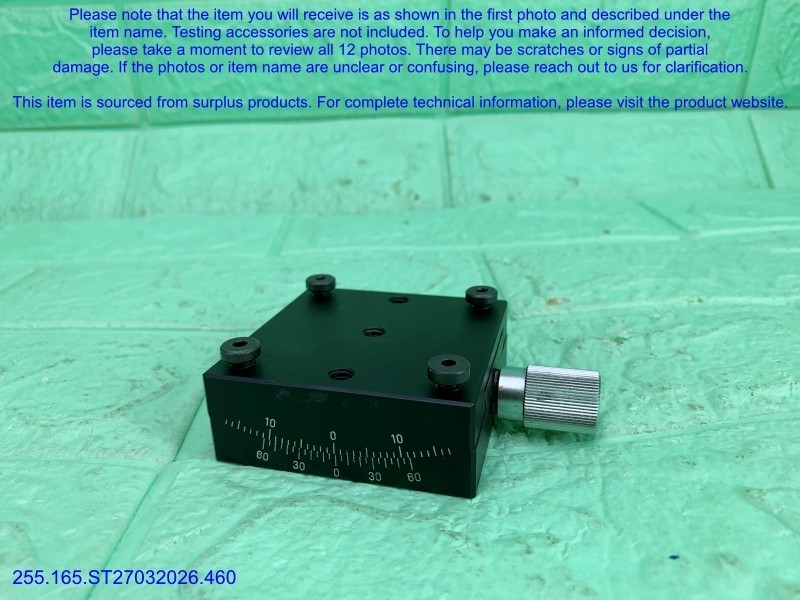 Optosigma G0H-65A76UU 1-Axis Brass Goniometers as shown in photos, sn:9336, DHL.