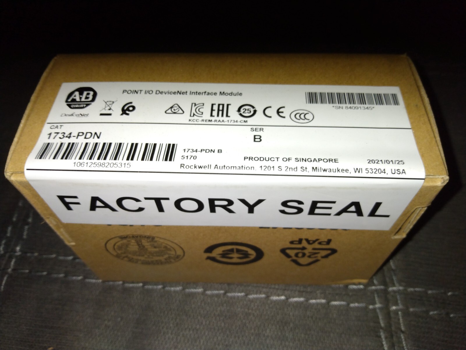 FACTORY SEALED!! ALLEN BRADLEY 1734-PDN INTERFACE MODULE SERIES B NEW!