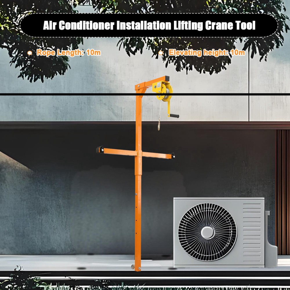 AC Air Conditioner Outside Installation lifting Tool 10M Bracket Crane Tool USA