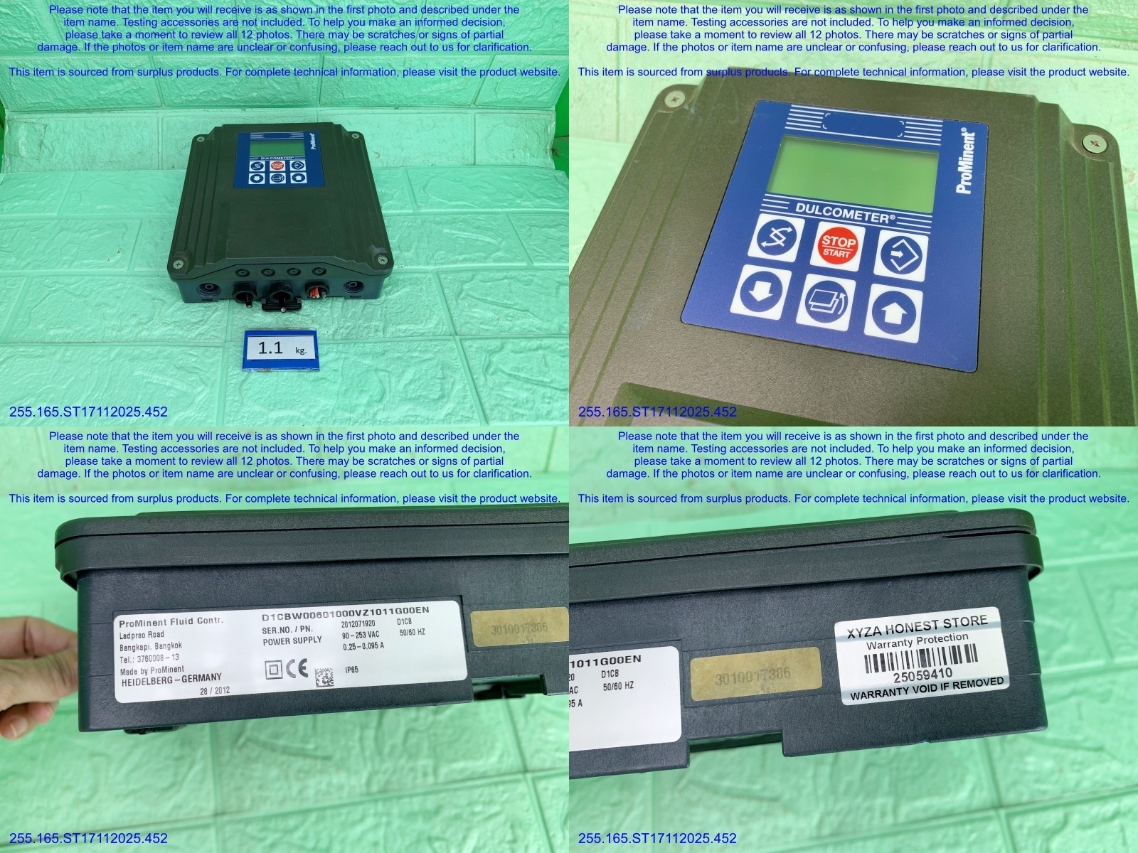 ProMinent D1CB W0060 1000VZ Controller as in photos, sn:9410, SALE