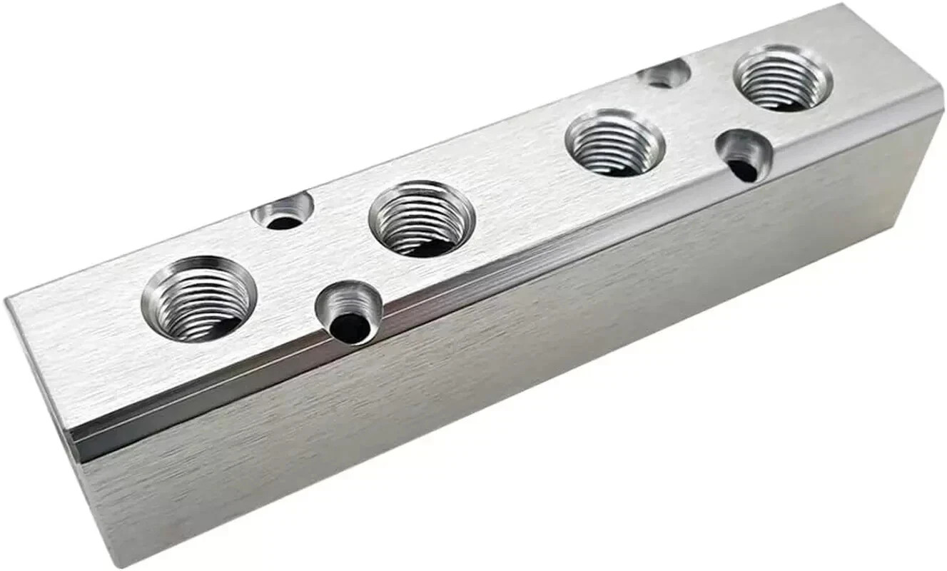 4 Way 6 Port Air Manifold 1/2″ NPT Supply Port 1/4″ NPT Outport with Mounting Ho